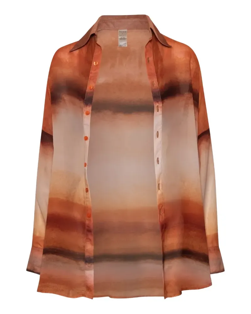 Baobab Collection Lulu sheer drop-shoulder shirt - Orange Orange