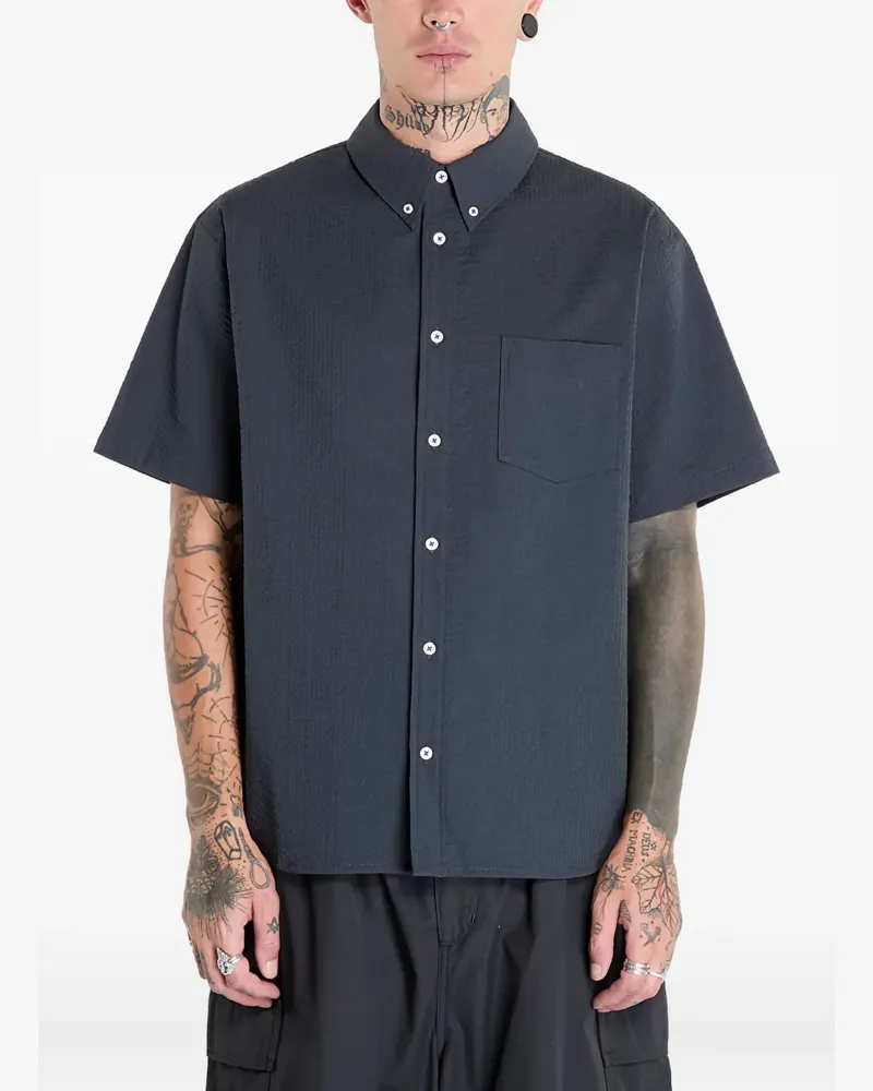 Nike Life seersucker button-down shirt - Grau Grau