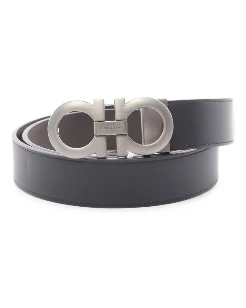 Ferragamo 2020s Gancini Gürtel - Schwarz Schwarz