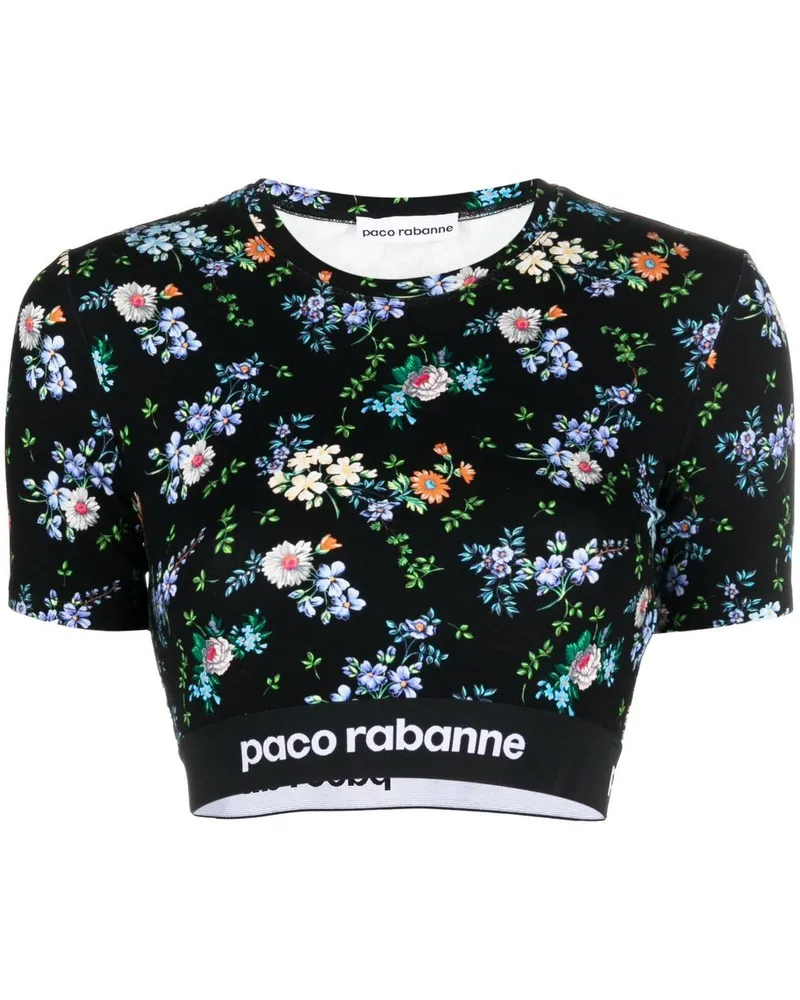 Paco Rabanne Cropped-Top - Schwarz Schwarz