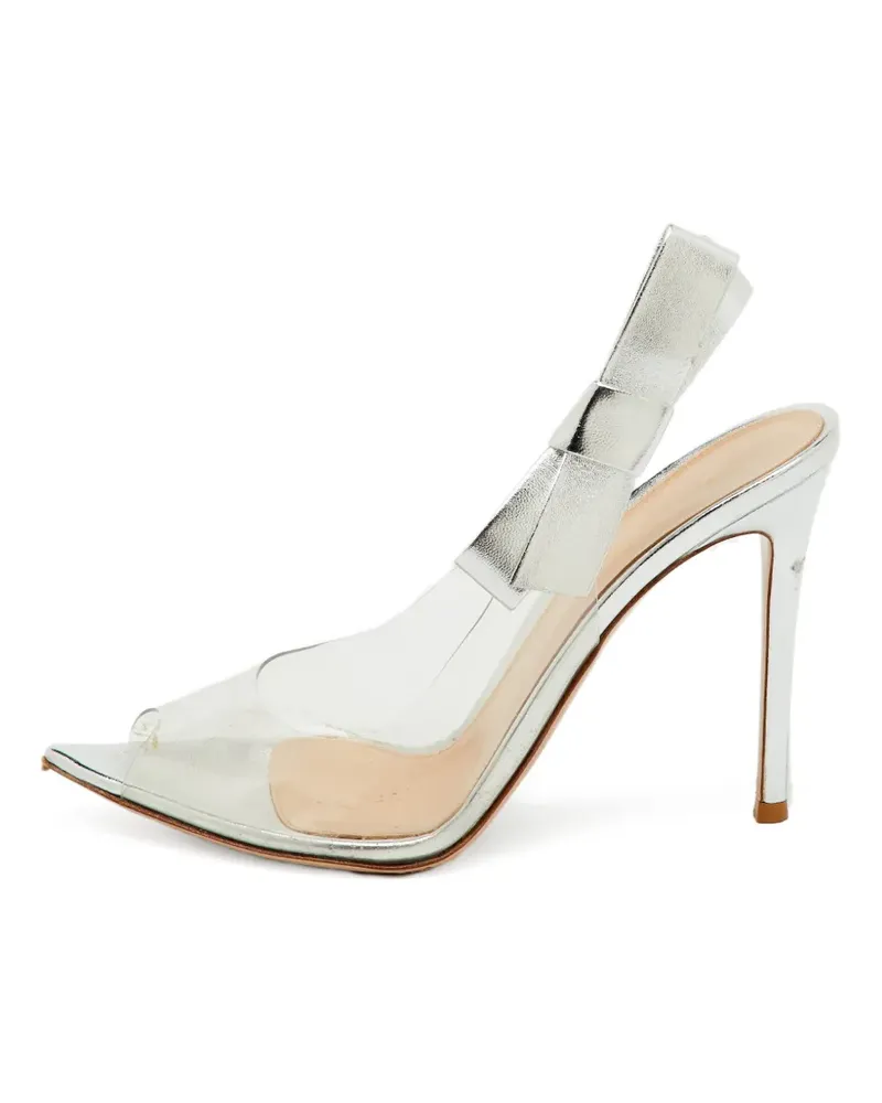 Gianvito Rossi Spitze Sandalen mit Schleifendetail - Weiß Weiß
