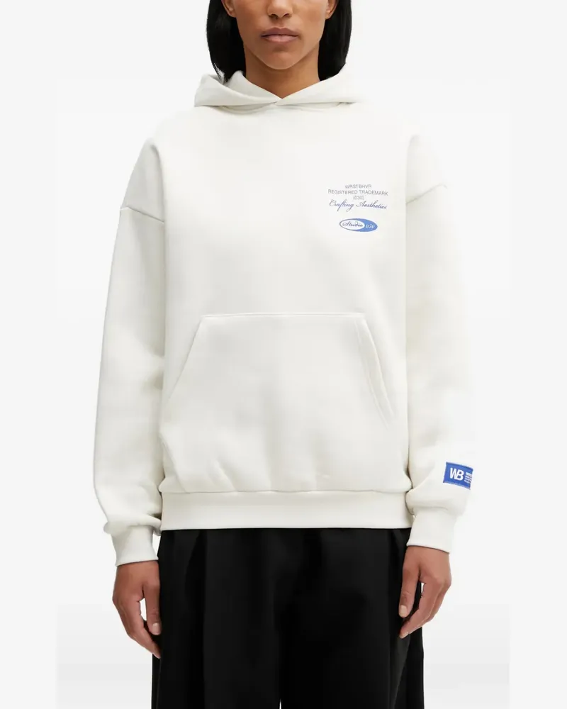 WRSTBHVR Studio V13 logo-print hoodie - Weiß Weiß