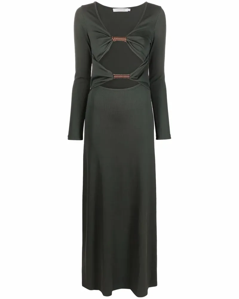Christopher Esber Maxikleid mit Cut-Outs - Grün Grün
