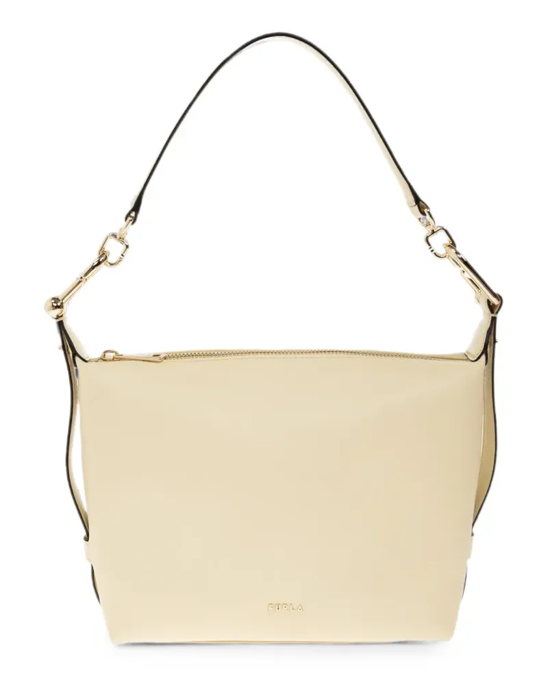 Furla mini Tonie grained leather tote bag - Gelb Gelb