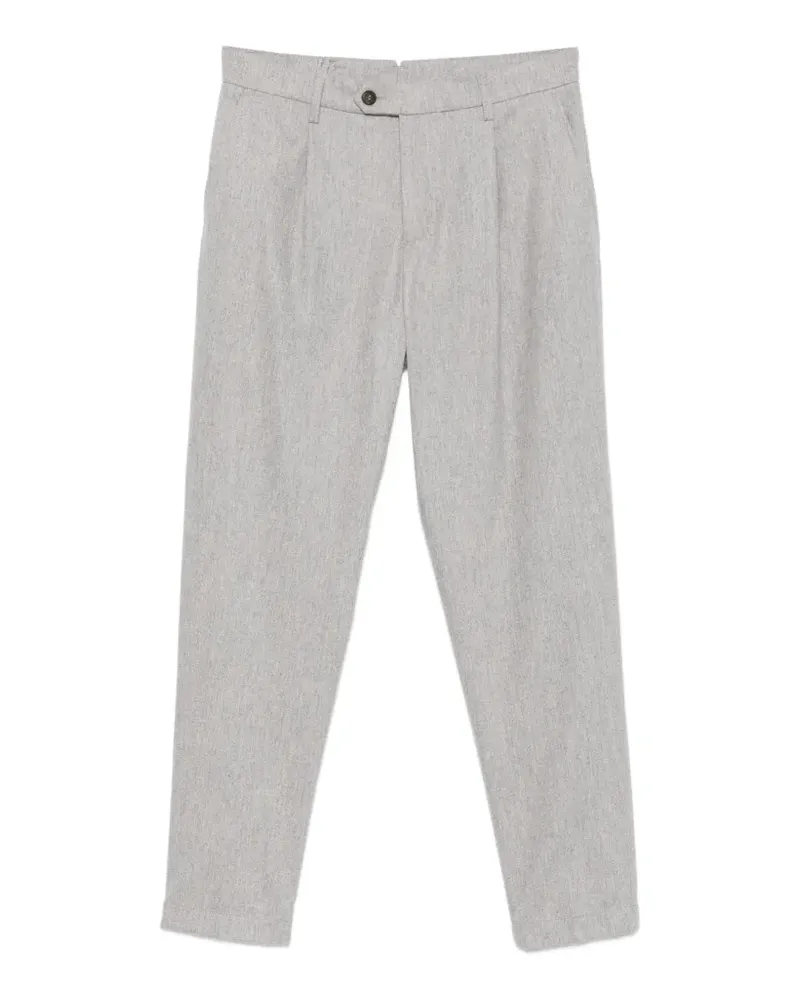 Eleventy Hose mit Bundfalten - Grau Grau