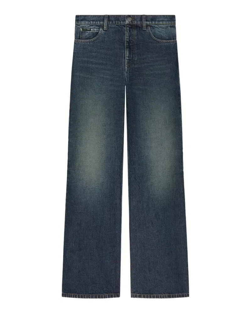 Courrèges Ausgeblichene Wide-Leg-Jeans - Blau Blau