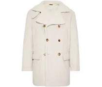 Doppelreihiger Mantel - Nude