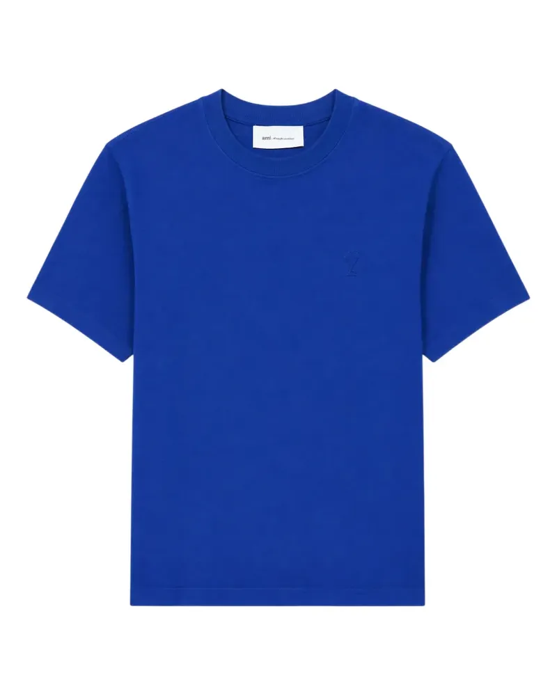 AMI Paris T-Shirt mit Ami de Coeur-Prägung - Blau Blau
