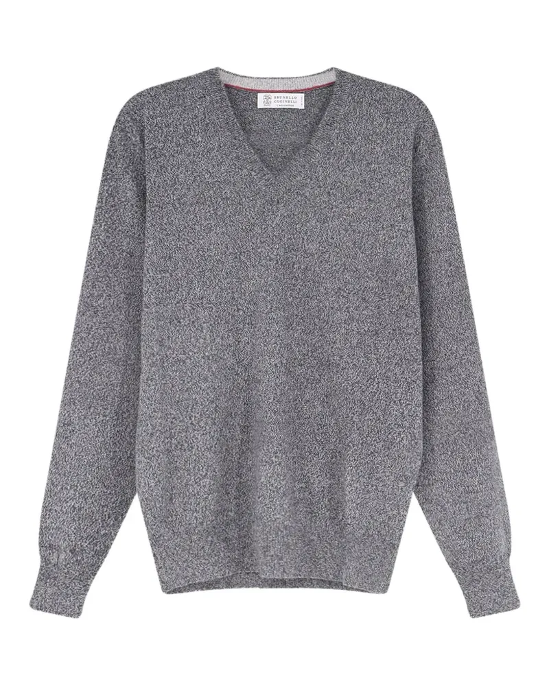 Brunello Cucinelli Pullover mit V-Ausschnitt - Grau Grau