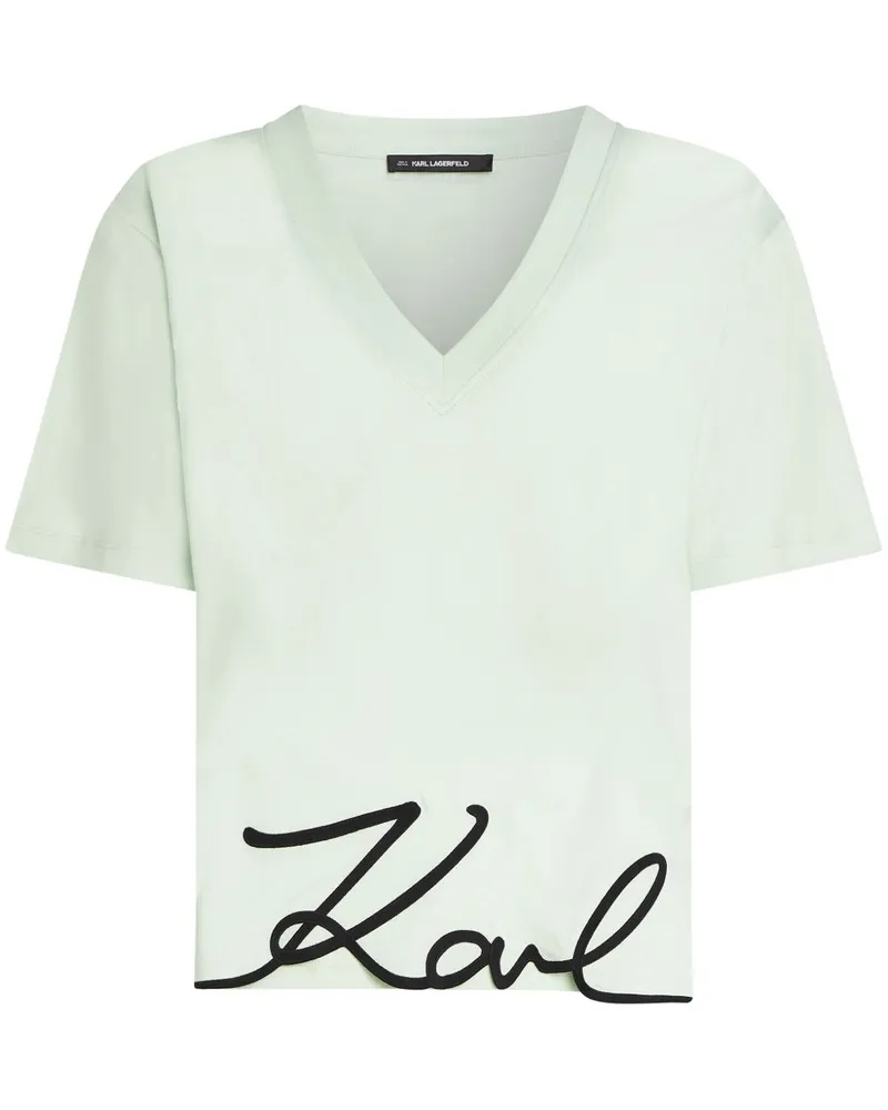 Karl Lagerfeld Signature T-Shirt - Grün Grün