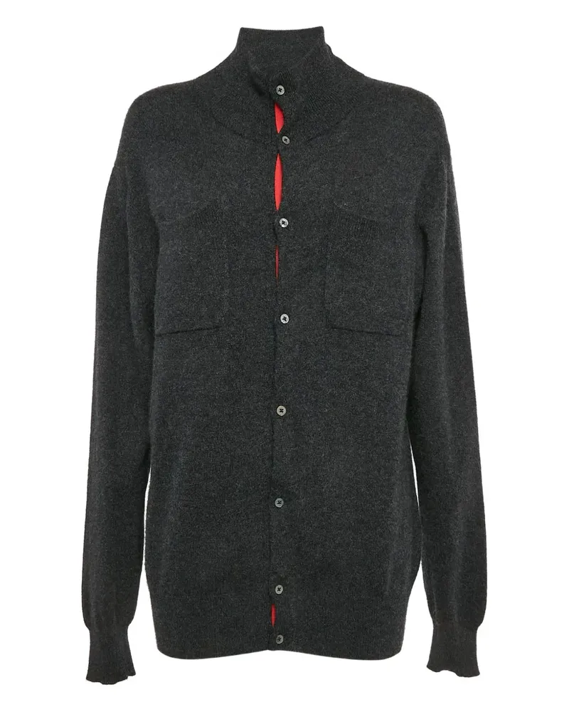 Shanghai Tang Cardigan mit Knopfleiste - Grau Grau