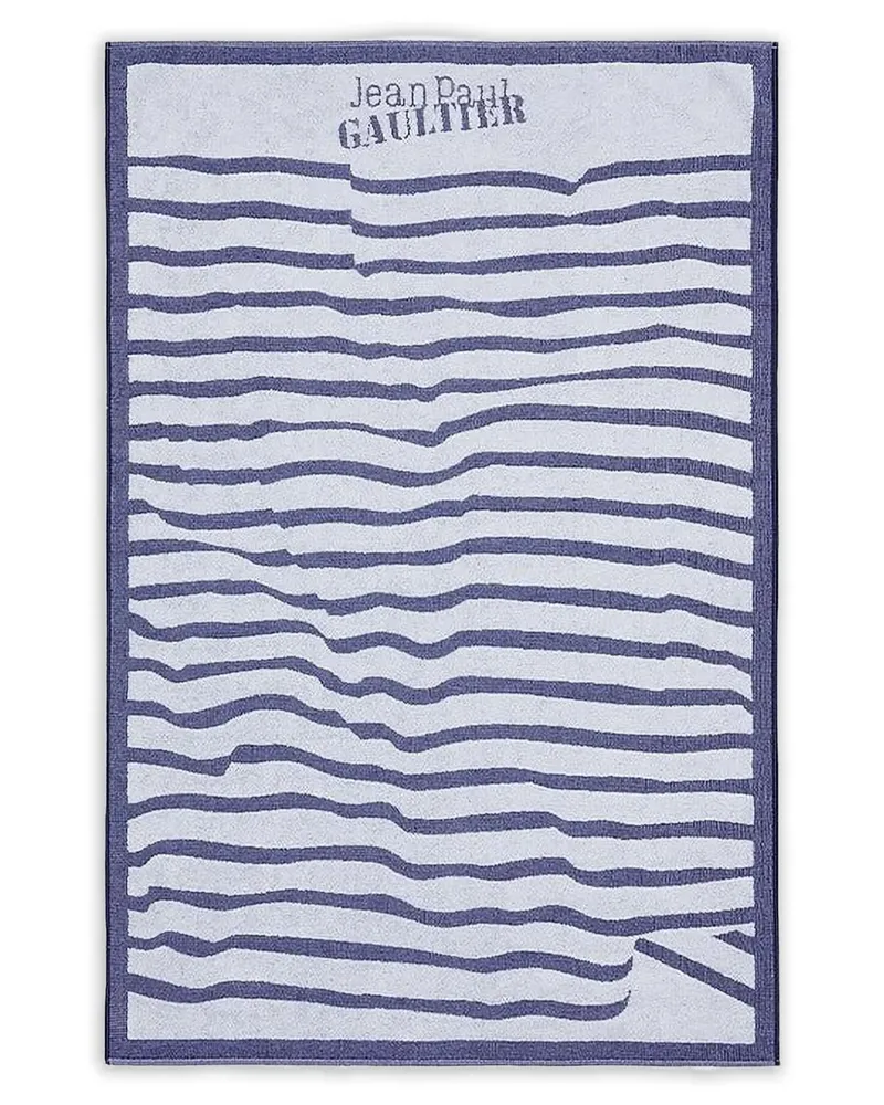 Jean Paul Gaultier Gestreiftes Strandtuch - Weiß Weiß