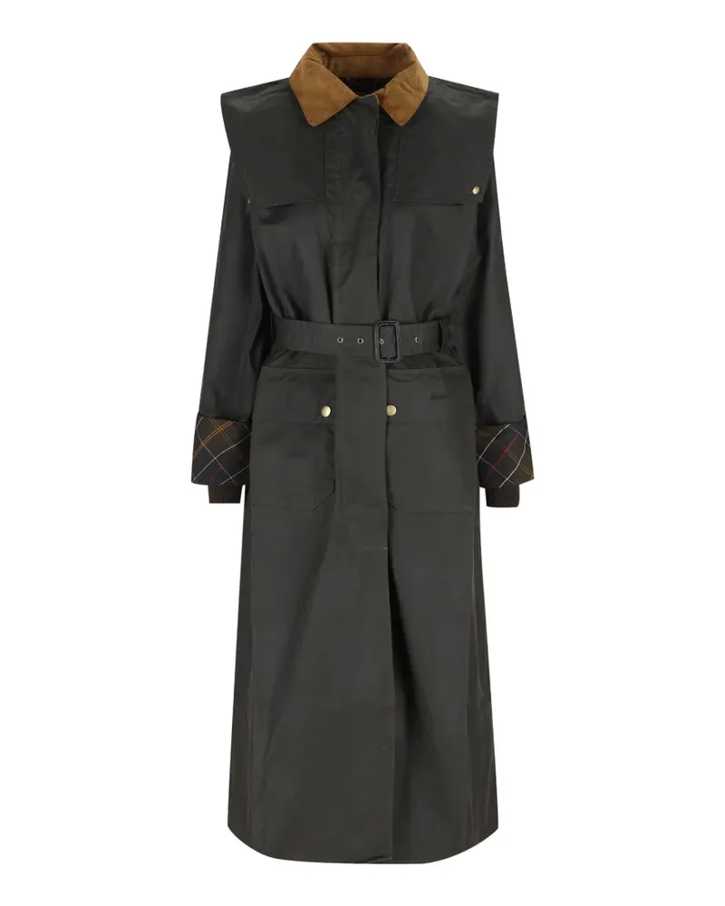 Barbour x WP gewachster Mantel mit Gürtel - Schwarz Schwarz