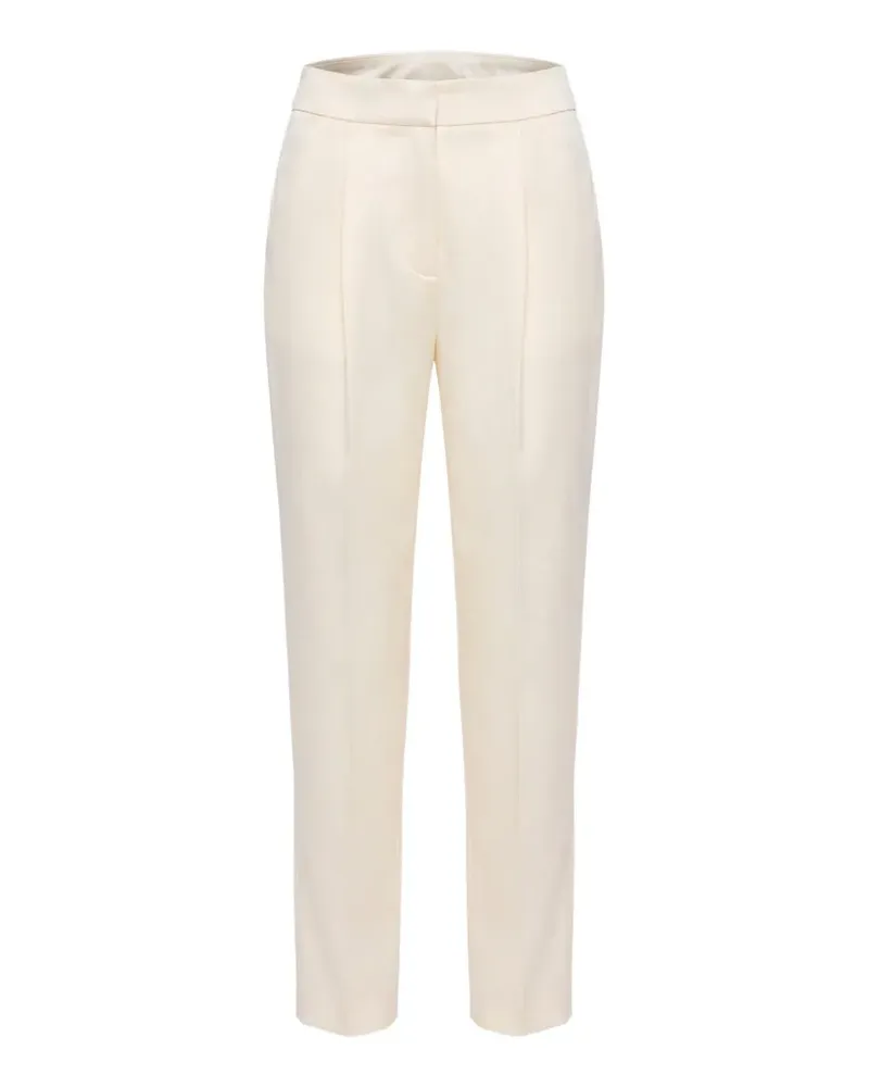 Elie Saab satin-finish tailored trousers - Nude Nude