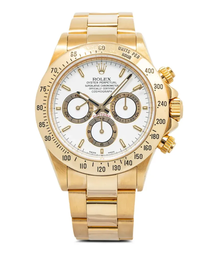 Rolex Goldfarbene Armbanduhr mit Zifferblatt 40mm - Weiß Weiß