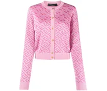 Greca Cardigan mit Monogramm - Rosa