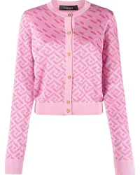 Versace Greca Cardigan mit Monogramm Rosa