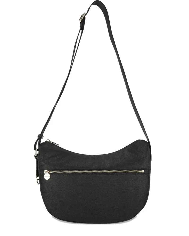 Borbonese Schultertasche mit Reißverschluss - Schwarz Schwarz