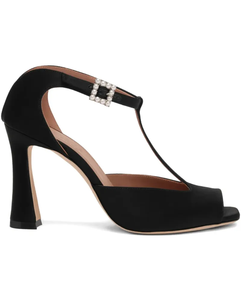 Malone Souliers Verzierte Nomi Sandalen mit T-Riemen 90mm - Schwarz Schwarz
