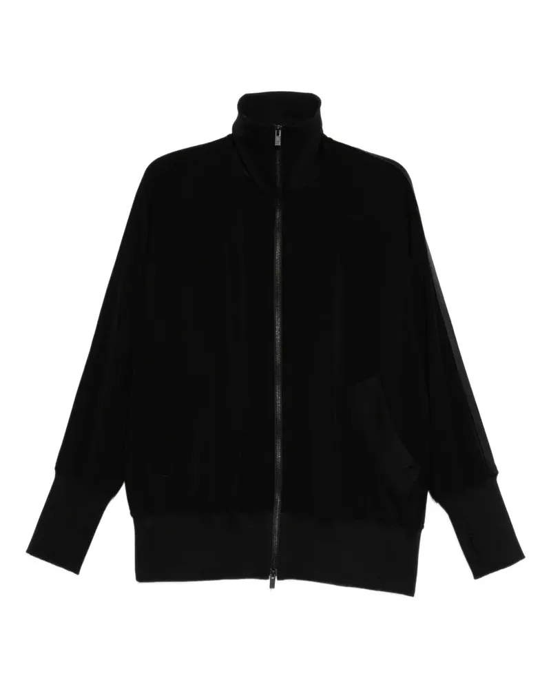 Yohji Yamamoto jersey track jacket - Schwarz Schwarz