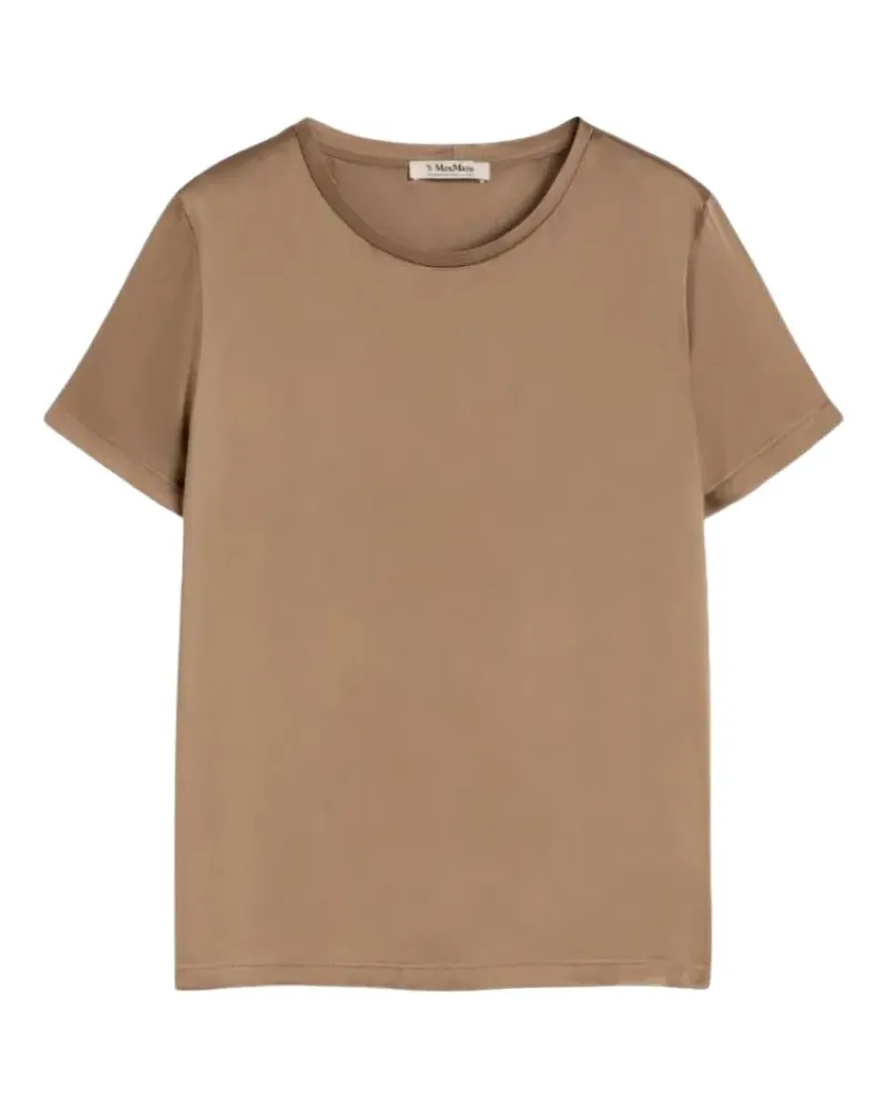 Max Mara Klassisches T-Shirt - Braun Braun