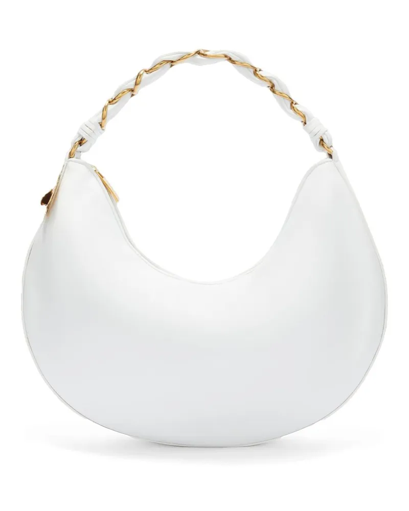 Genny Schultertasche aus Leder - Weiß Weiß