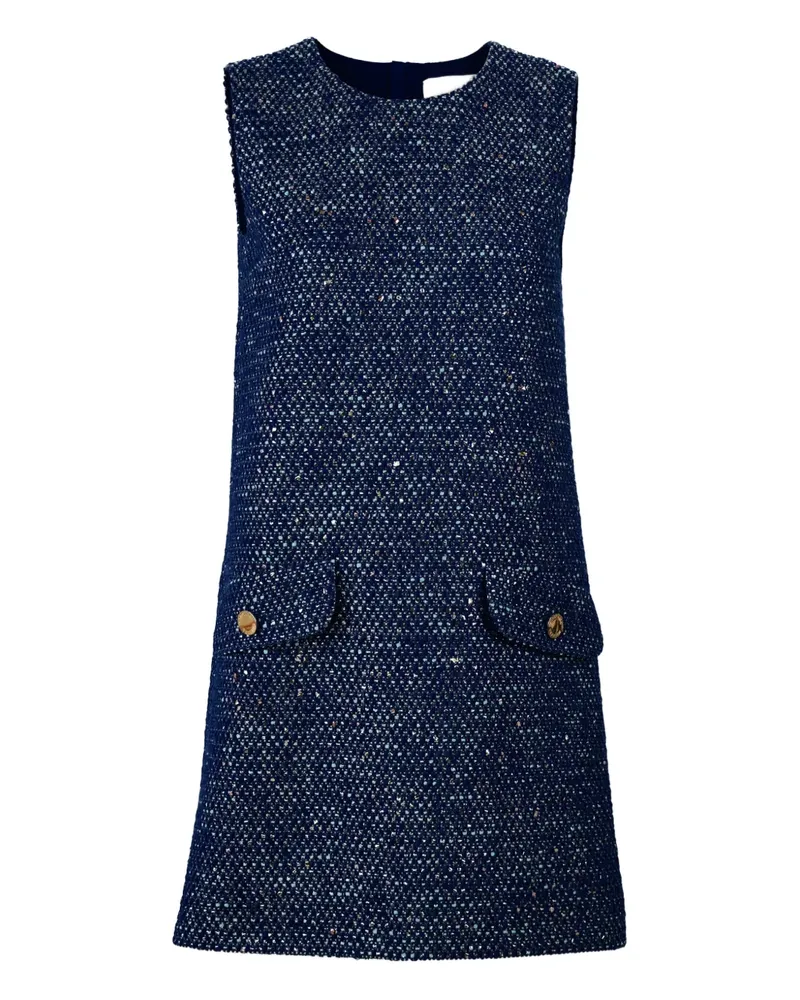 Carolina Herrera New York Tweed-Minikleid mit Lurex - Blau Blau