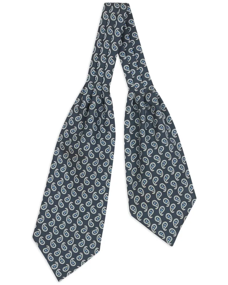 Etro Ascot Seidenkrawatte mit Paisleymuster Blau
