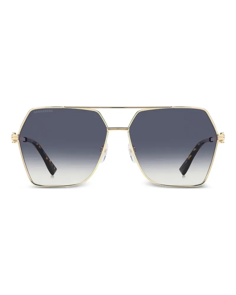 Dsquared2 Sonnenbrille mit geometrischem Gestell - Gold Gold