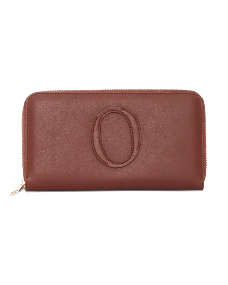 Orciani logo-patch zip-around wallet - Braun Braun