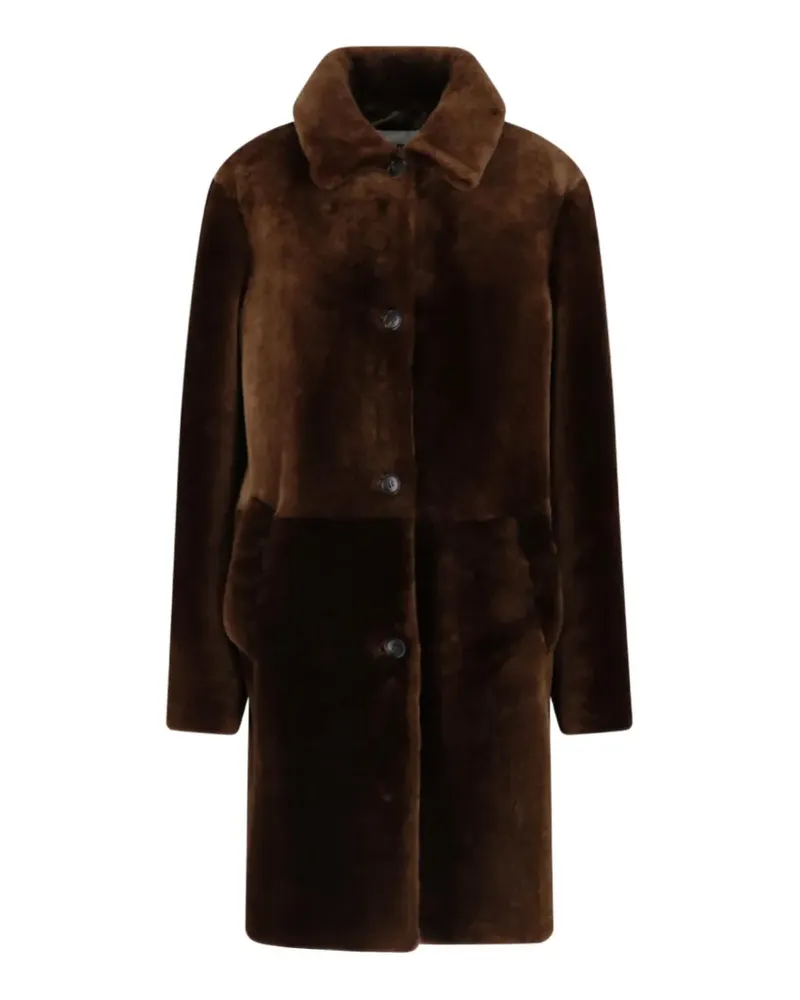 Miu Miu shearling coat - Braun Braun