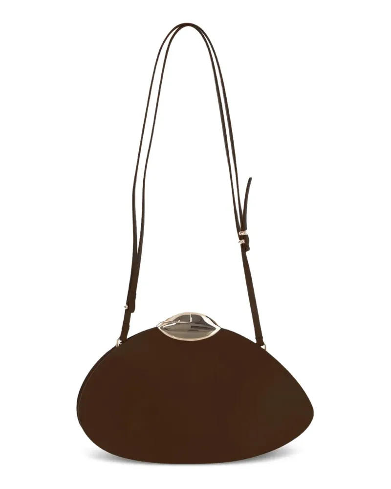 Benedetta Bruzziches Schultertasche mit Lederverschluss - Braun Braun