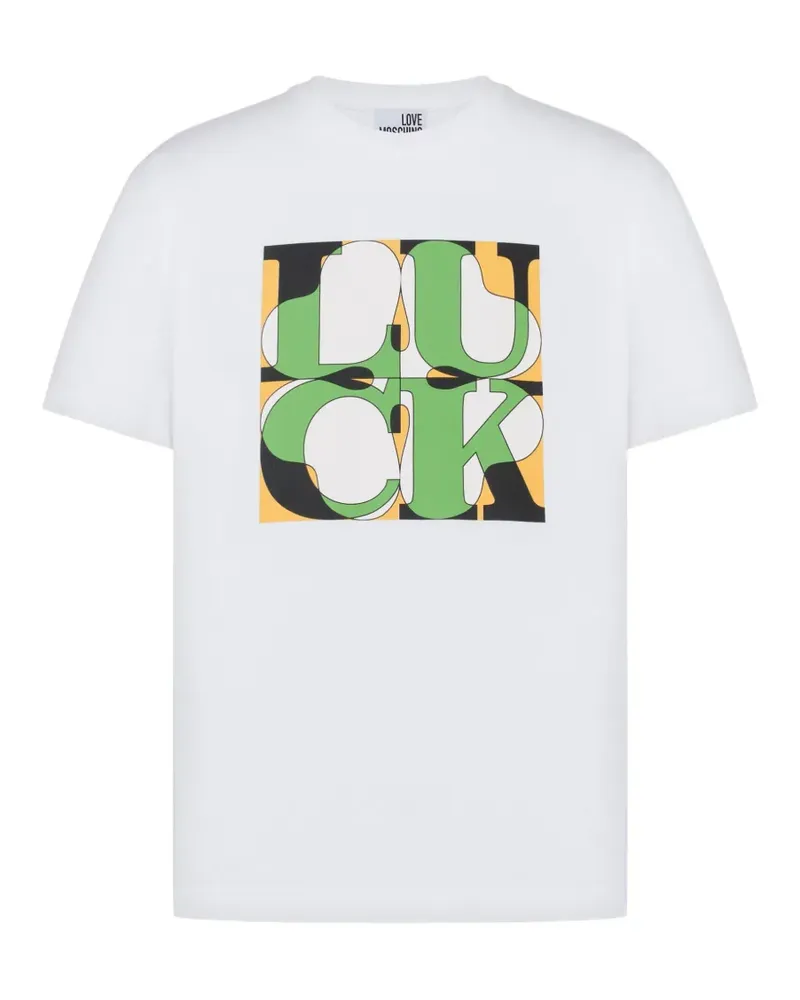 Moschino printed cotton jersey T-shirt - Weiß Weiß