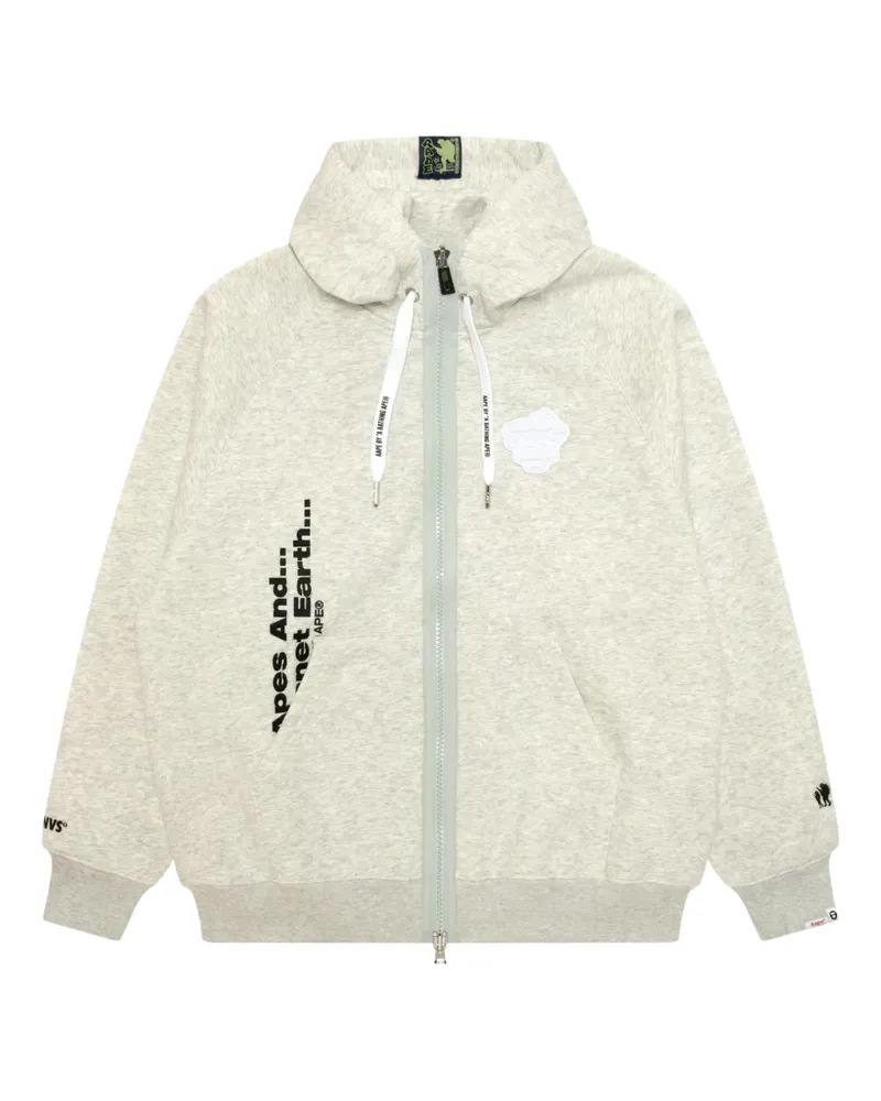 BAPE Kapuzenjacke mit Reißverschluss - Grau Grau