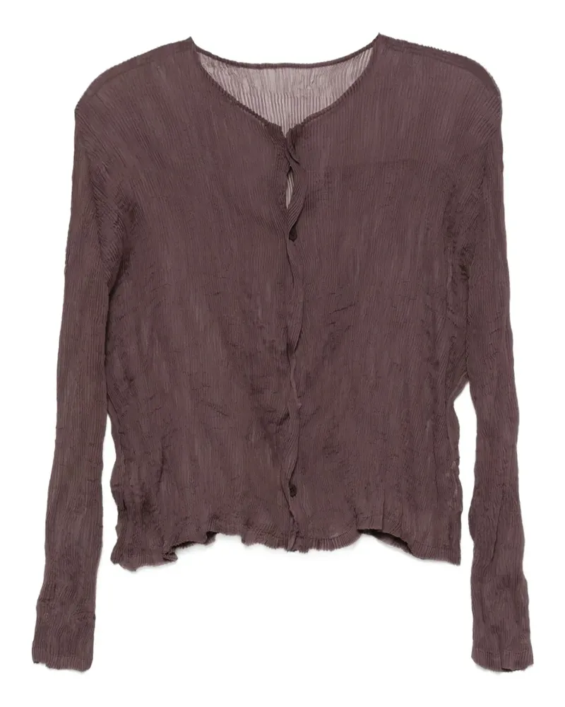 Issey Miyake Bluse mit Knöpfen - Violett Violett