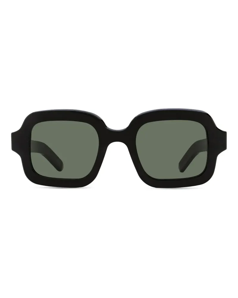 RETROSUPERFUTURE Benz Sonnenbrille mit abgerundetem Gestell - Schwarz Schwarz