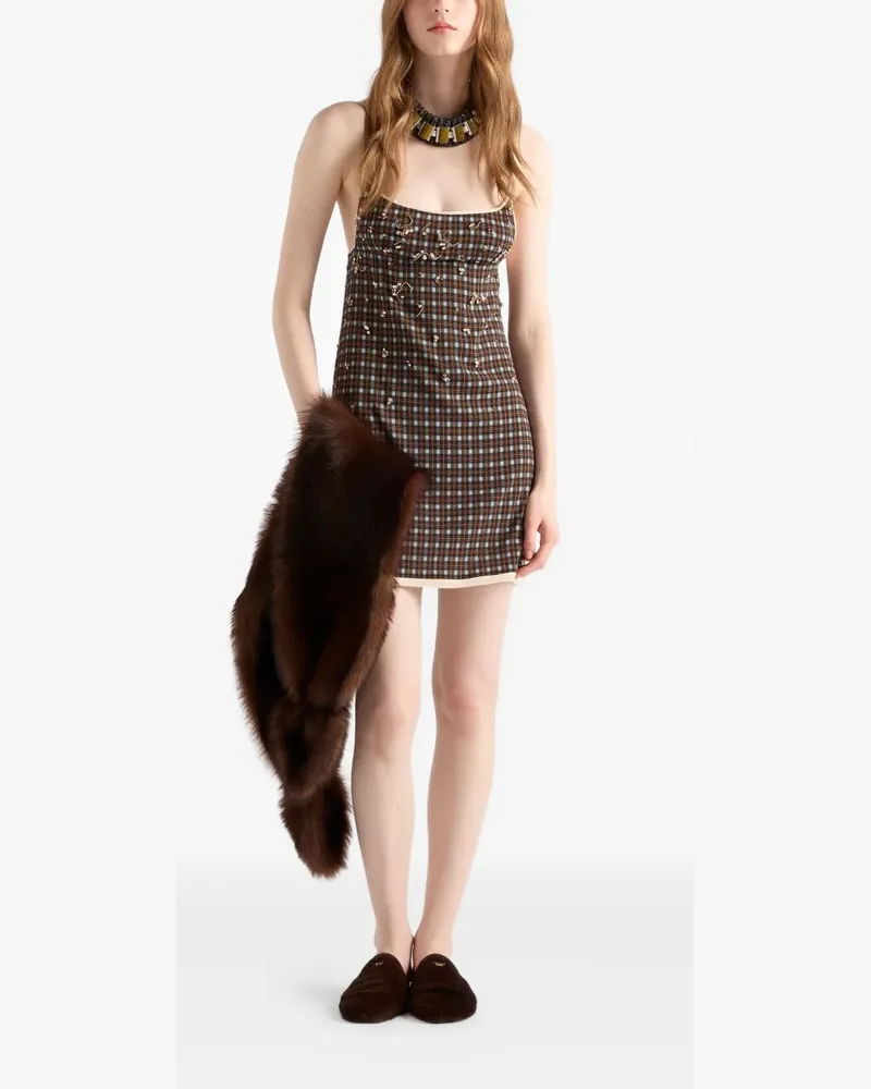 Prada Verziertes Minikleid - Braun Braun