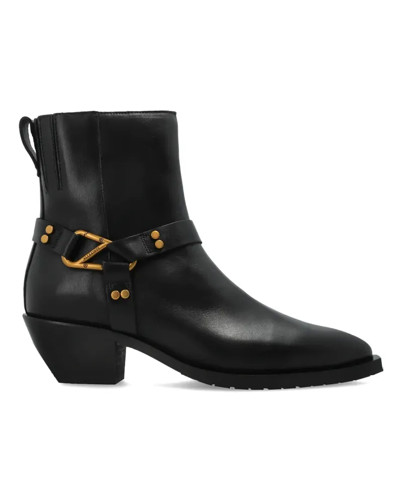 AllSaints Fox Stiefel mit Karabinerdetail - Schwarz Schwarz