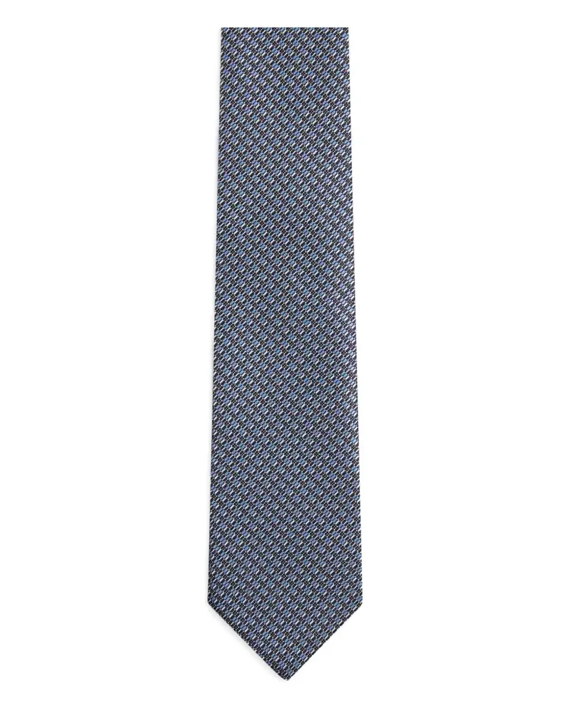 Ermenegildo Zegna Gemusterte Seidenkrawatte - Blau Blau
