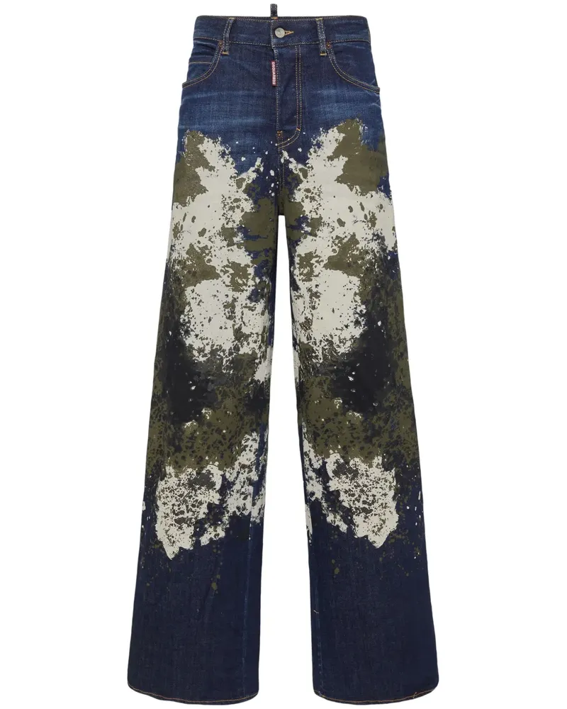 Dsquared2 Jeans mit Graffiti-Print - Blau Blau