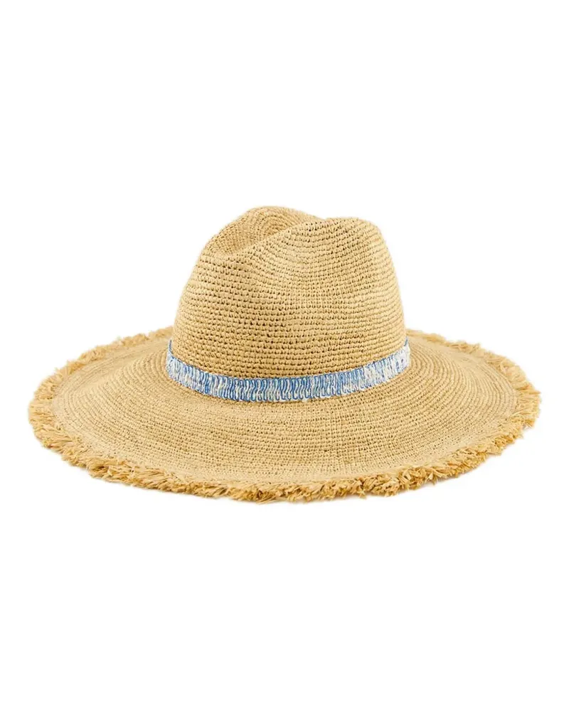 Borsalino Gehäkelter Hut aus Raffiabast - Nude Nude