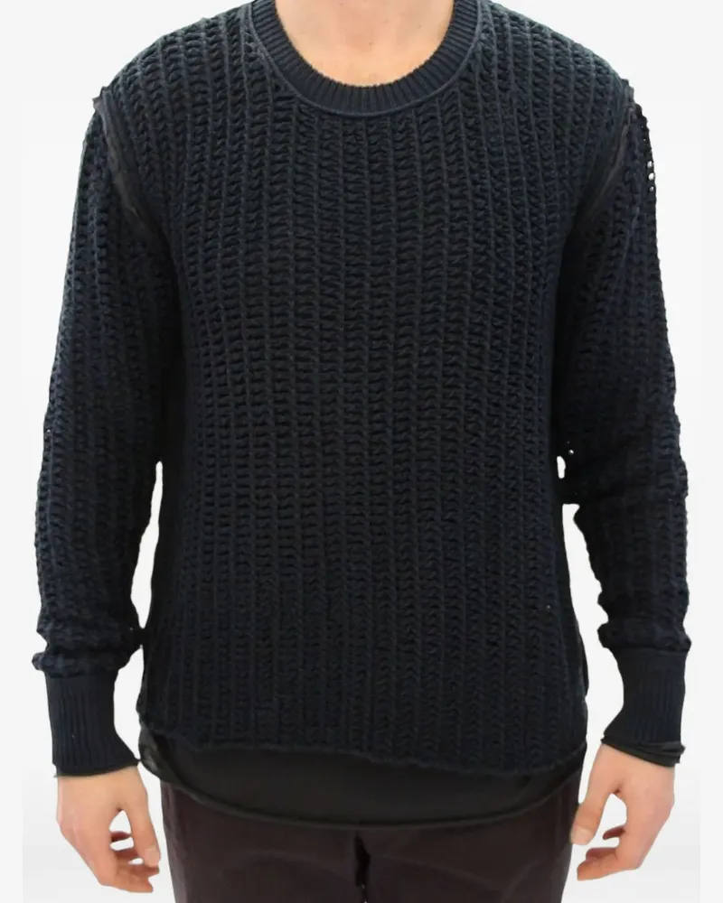 Dolce & Gabbana Strukturierter Strickpullover - Blau Blau