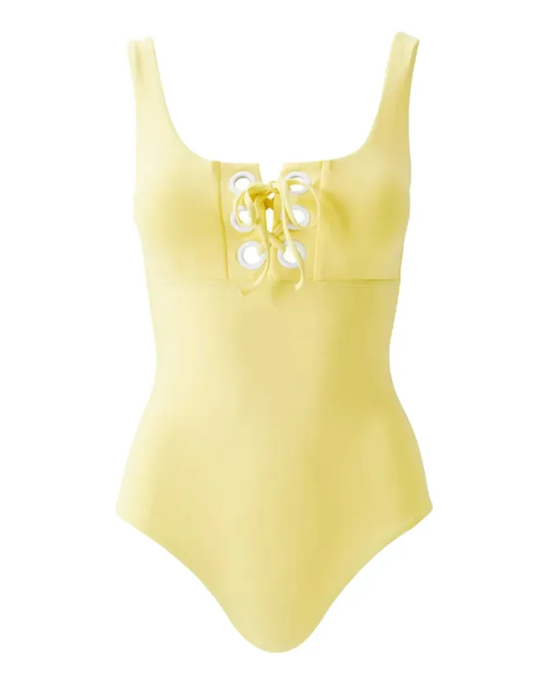 Melissa Odabash London lace-up swimsuit - Gelb Gelb