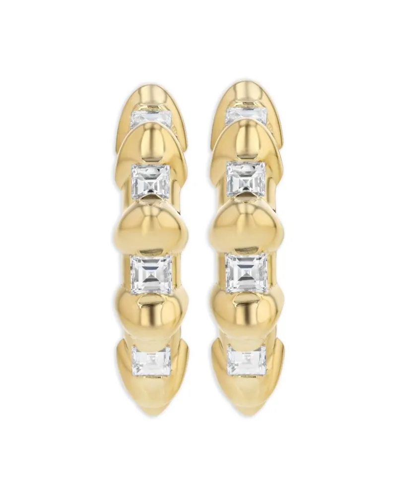 Lizzie Mandler 18kt Bubble Gelbgoldohrringe mit Diamanten Gold