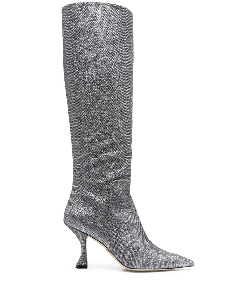 Stuart Weitzman Stiefel mit Kristallen - Silber Silber