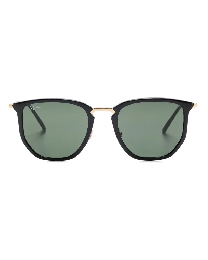 Ray Ban Sonnenbrille mit eckigem Gestell - Schwarz Schwarz