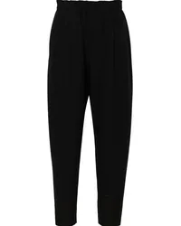 Issey Miyake Plissierte Cropped-Hose Schwarz