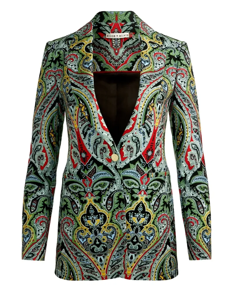 Alice + Olivia Breann Blazer mit Paisleymuster - Grün Grün