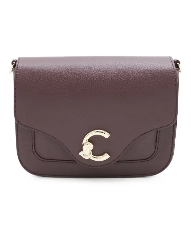 Coccinelle logo-plaque leather shoulder bag - Violett Violett