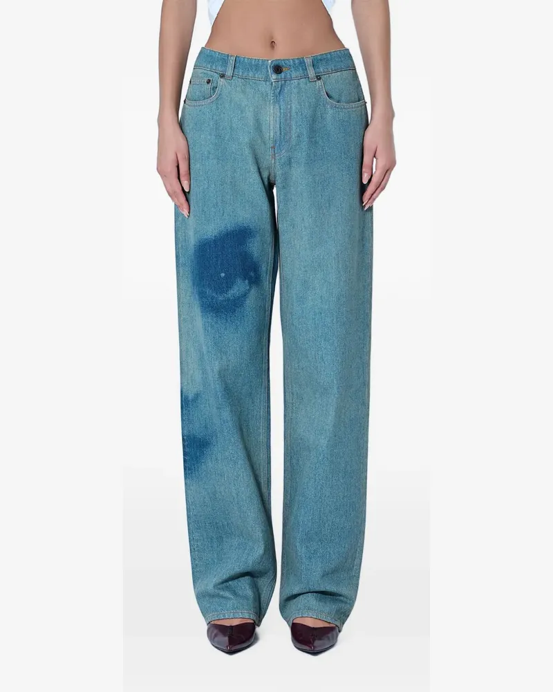 Jean Paul Gaultier Weite Jeans mit grafischem Print - Blau Blau